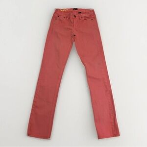 J. Crew Jeans Size 25 Straight Leg Pink Cotton Blend Matchstick Stretch Pants